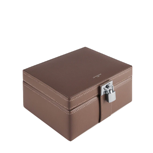 Boîte à bijoux MM en cuir grainé Le Tanneur