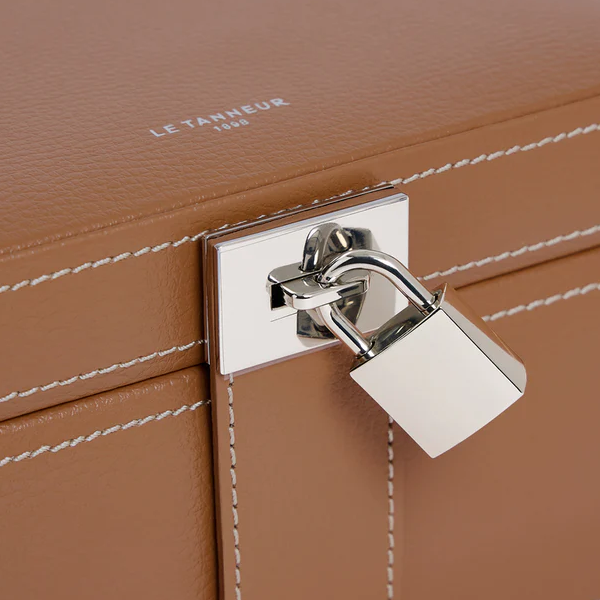 Boîte à bijoux MM en cuir grainé Le Tanneur