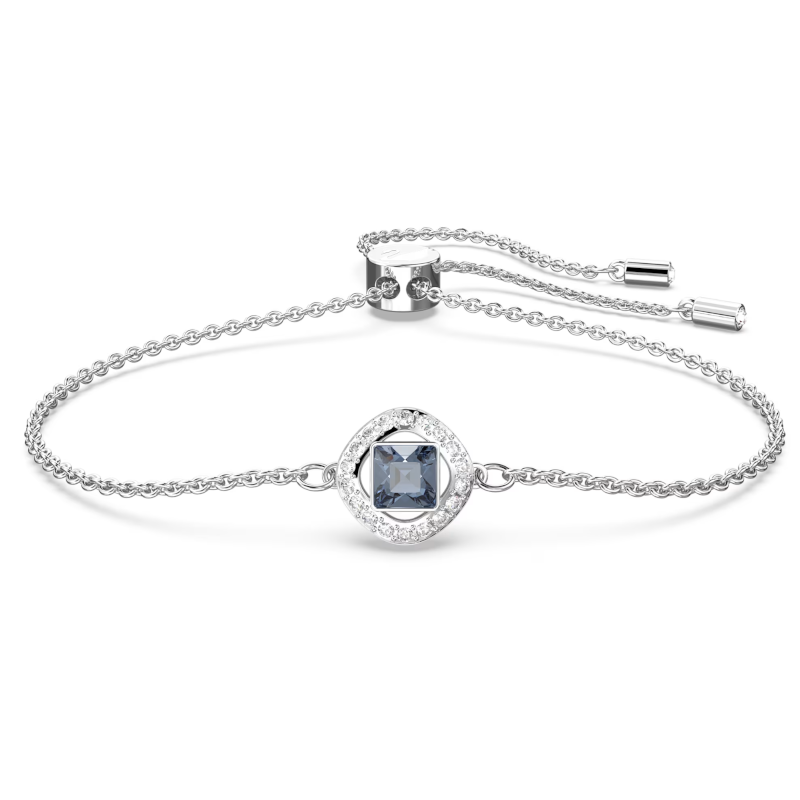 Bracelet Una Angelic Tailles variées, Bleu, Métal rhodié – Swarovski