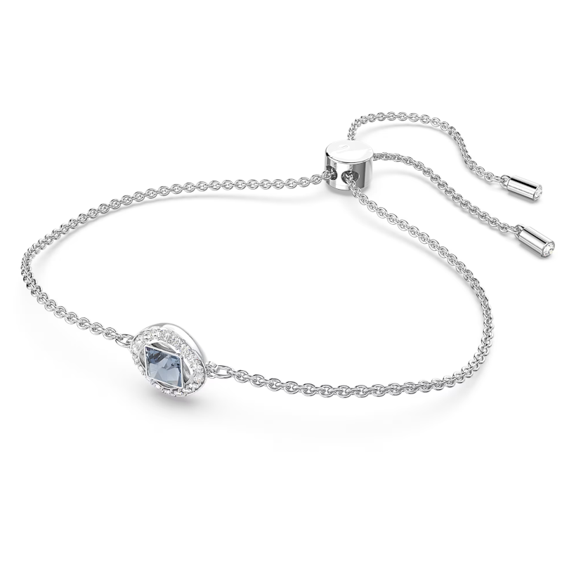 Bracelet Una Angelic Tailles variées, Bleu, Métal rhodié – Swarovski