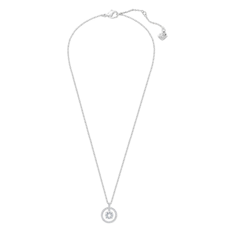 Collier Lavender, blanc, métal rhodié – Swarovski