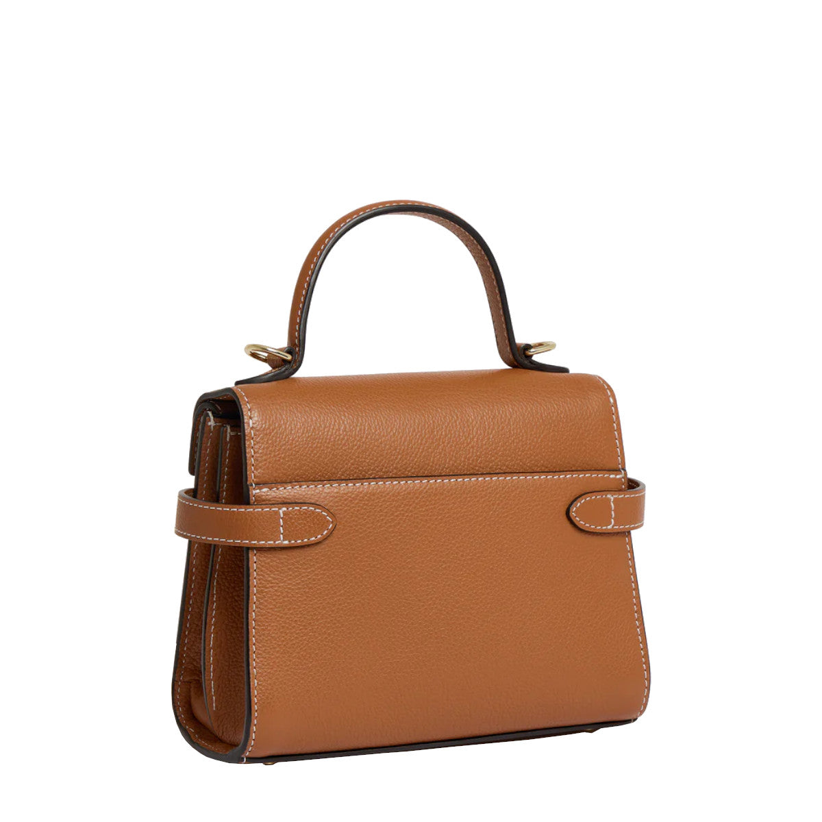 Petit sac à main double rabat en cuir grainé Le Tanneur