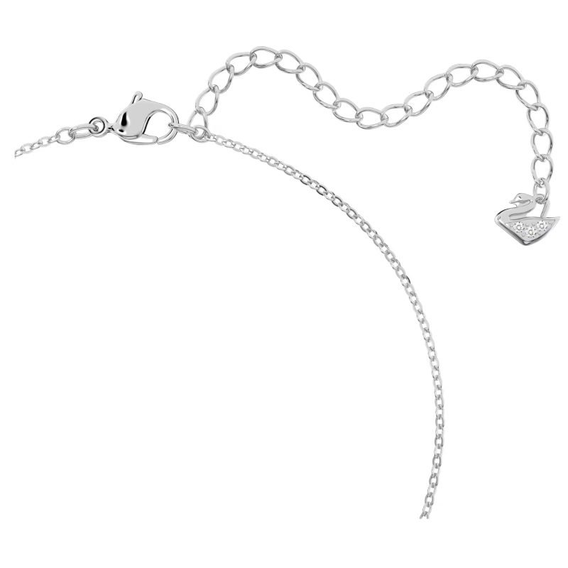 Pendentif Creativity Blanc, Métal rhodié – Swarovski