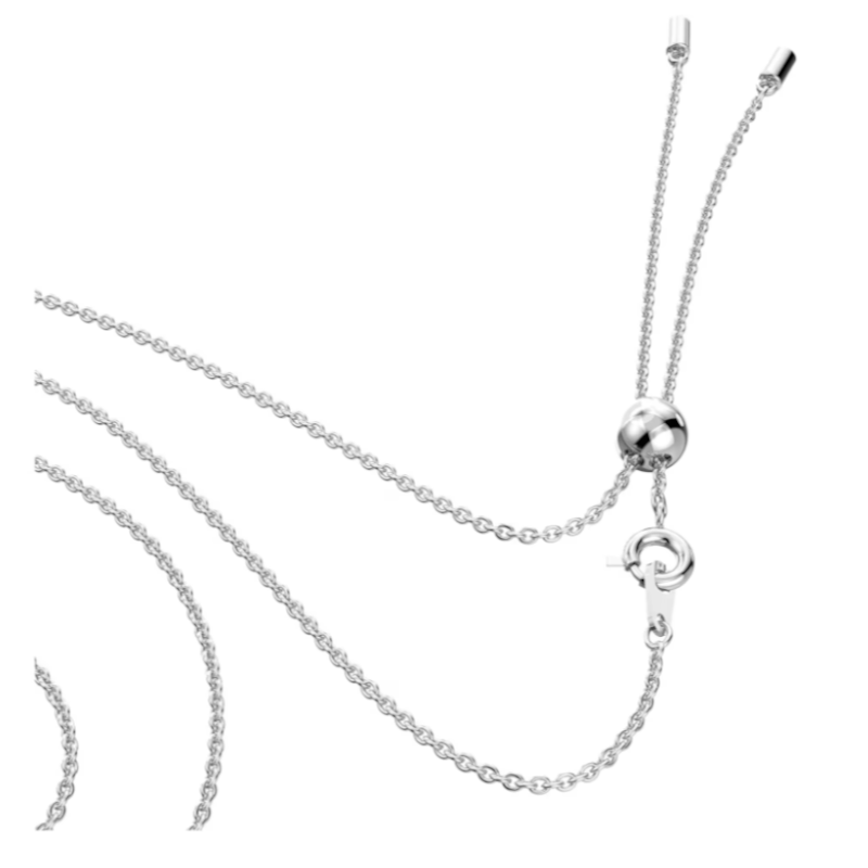 Pendentif Generation Blanc, Métal rhodié – Swarovski