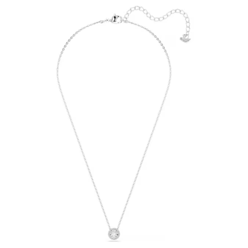 Pendentif Una Angelic Taille ronde, Blanc, Métal rhodié – Swarovski