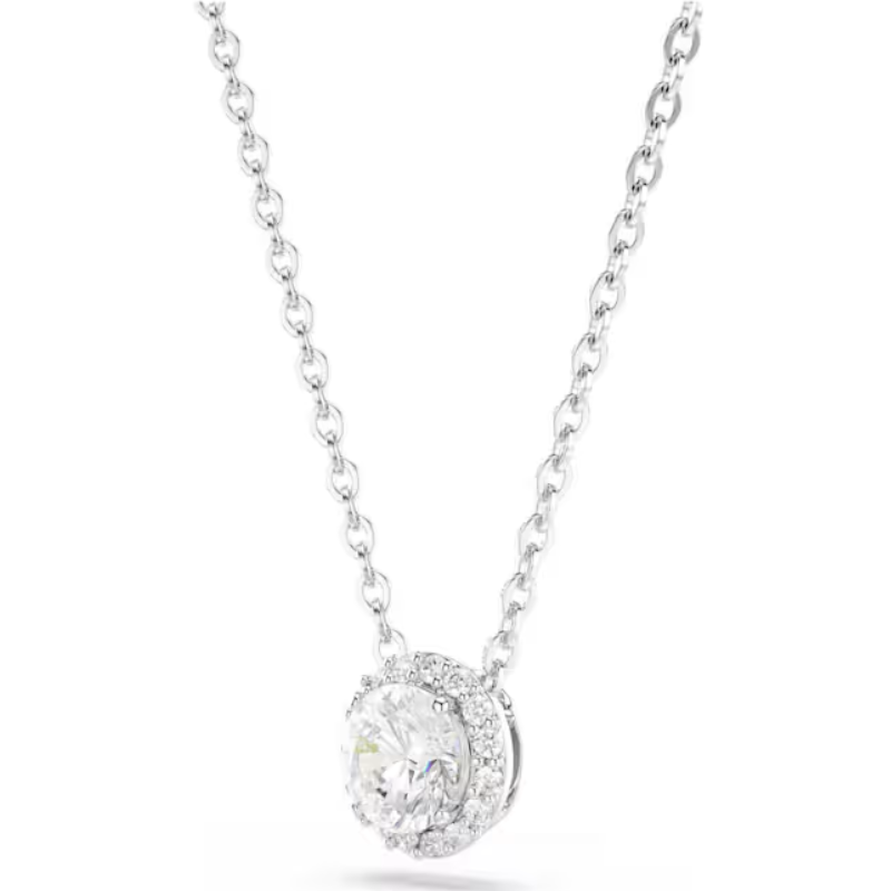 Pendentif Una Angelic Taille ronde, Blanc, Métal rhodié – Swarovski