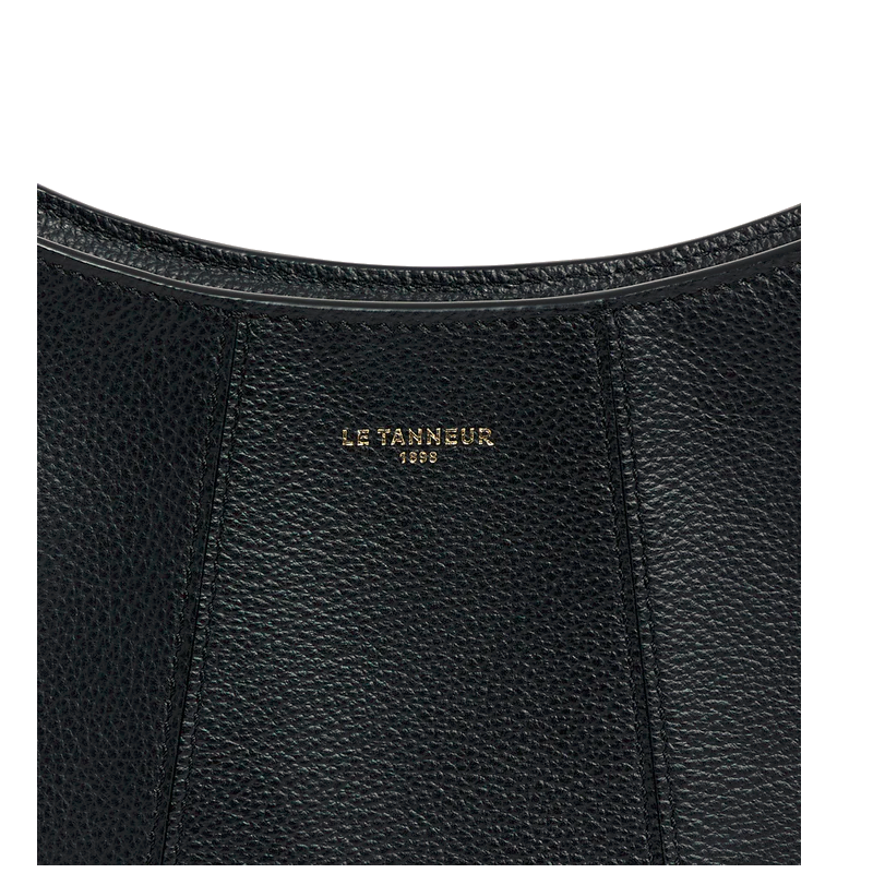 Petit sac demi-lune en cuir grainé Juliette Le Tanneur