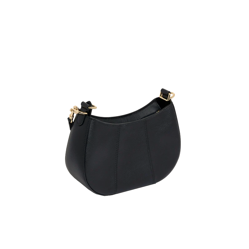 Petit sac demi-lune en cuir grainé Juliette Le Tanneur