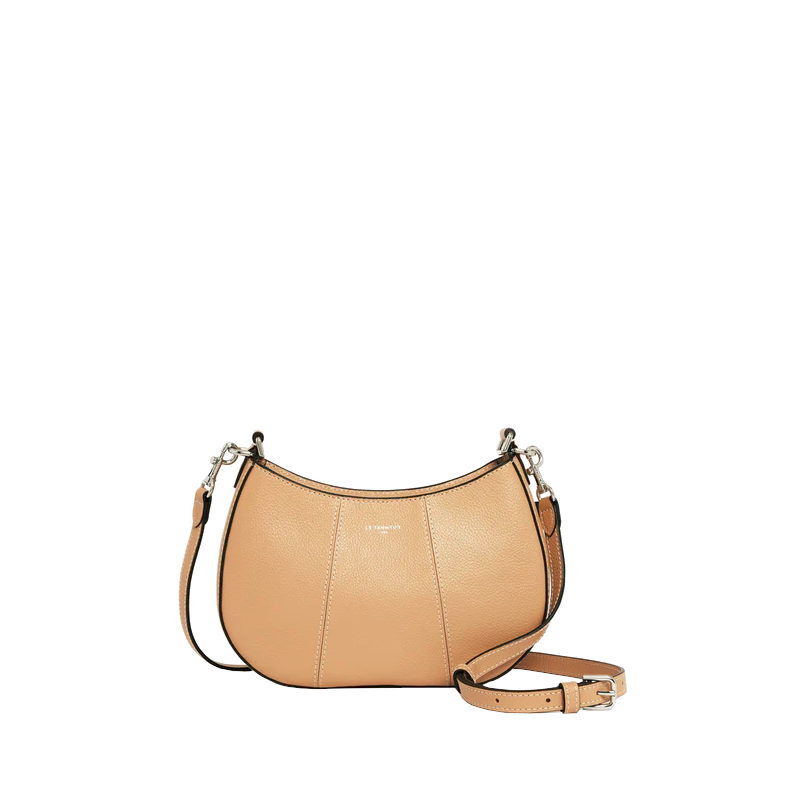 Petit sac demi-lune en cuir grainé Juliette Le Tanneur