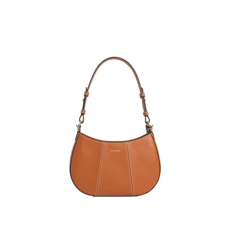 Petit sac demi-lune en cuir grainé Juliette Le Tanneur