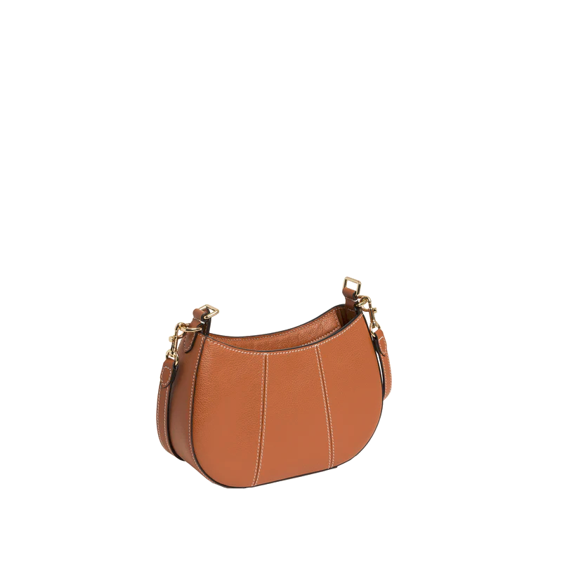 Petit sac demi-lune en cuir grainé Juliette Le Tanneur