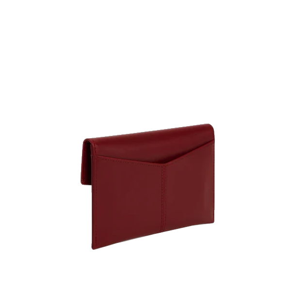 Pochette enveloppe MM en cuir lisse Charlotte Le Tanneur