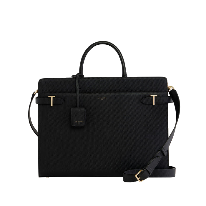 Porte document 15" en cuir signature T Emilie Le Tanneur
