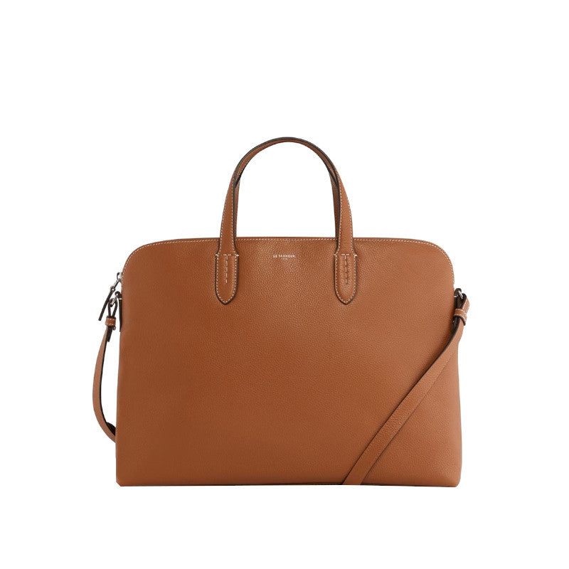 Porte documents 1 soufflet 15" en cuir grainé Sophie Le Tanneur