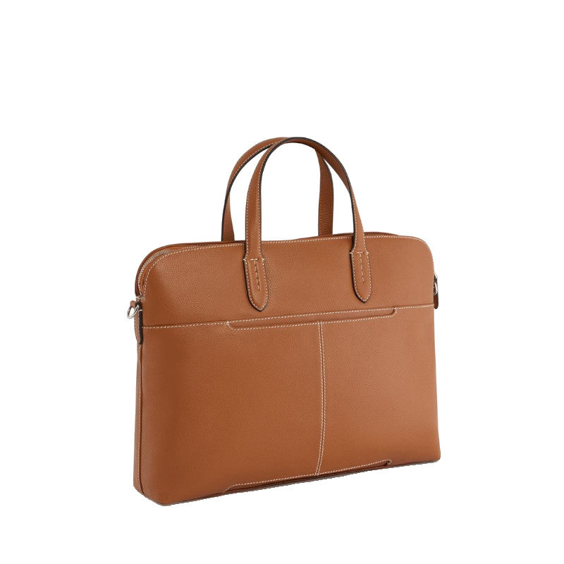 Porte documents 1 soufflet 15" en cuir grainé Sophie Le Tanneur