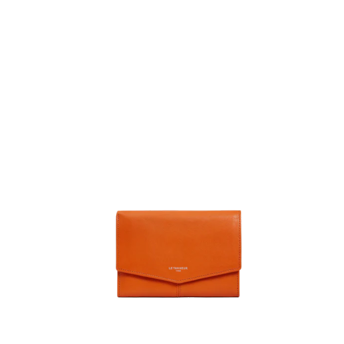 Portefeuille moyen modèle en cuir lisse Charlotte Le Tanneur