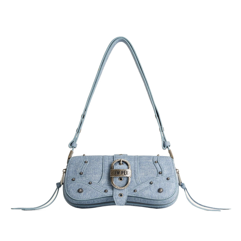 Sac à bandoulière Joy en denim embossé - Bleu – JW PEI