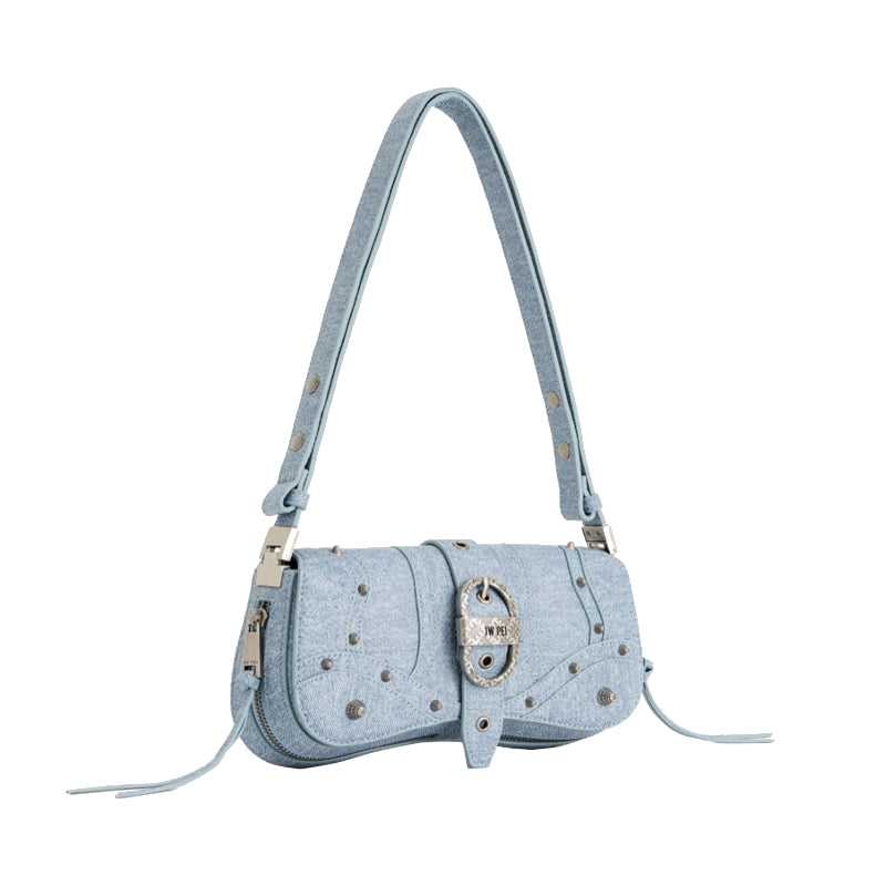 Sac à bandoulière Joy en denim embossé - Bleu – JW PEI
