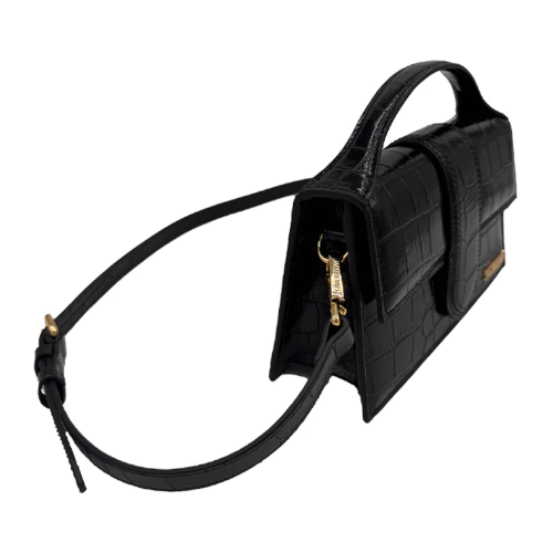 Sac à main avec bandoulière réglable le grand Bambino croco – Jacquemus