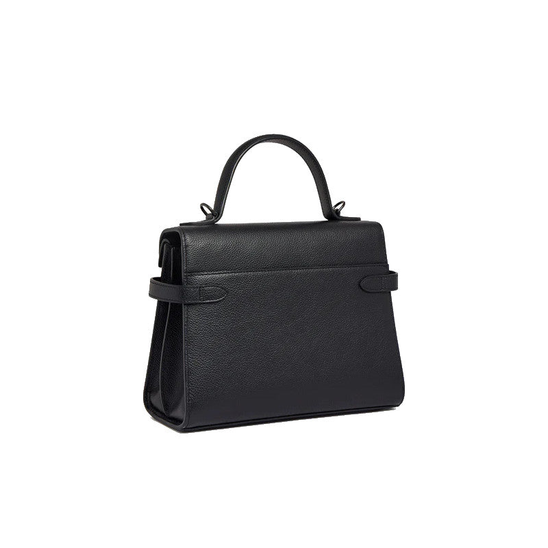 Sac à main double rabat moyen modèle en cuir grainé Le Tanneur