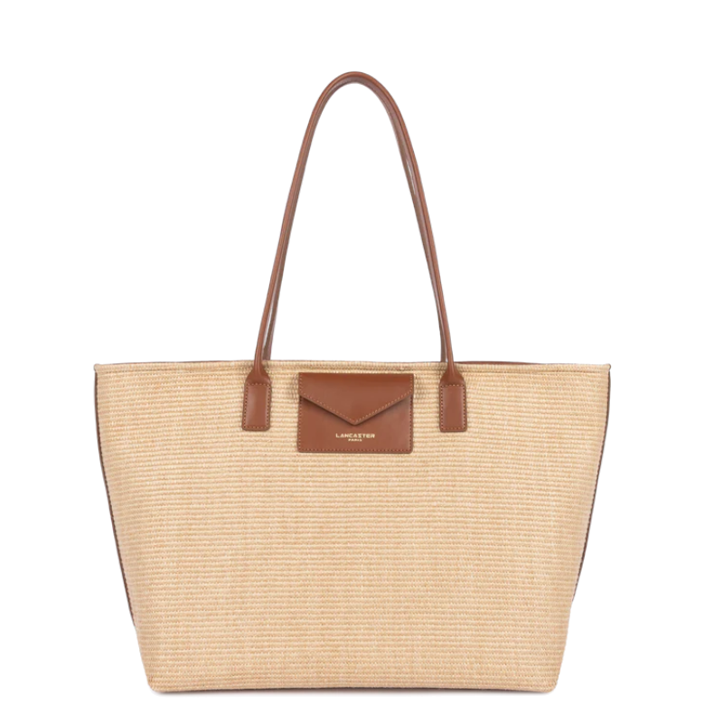 Sac cabas épaule KBA Marinière Osier – Lancaster