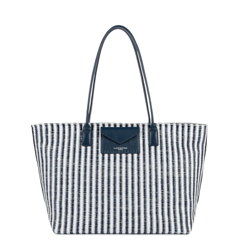 Sac cabas épaule KBA Marinière Osier – Lancaster