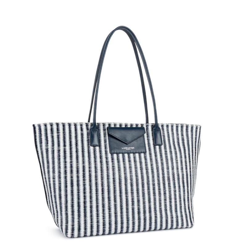 Sac cabas épaule KBA Marinière Osier – Lancaster