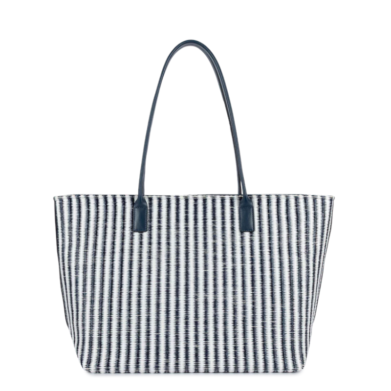 Sac cabas épaule KBA Marinière Osier – Lancaster