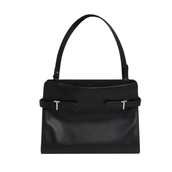 Sac porté épaule grand modèle en cuir lisse et nubuck Le Tanneur