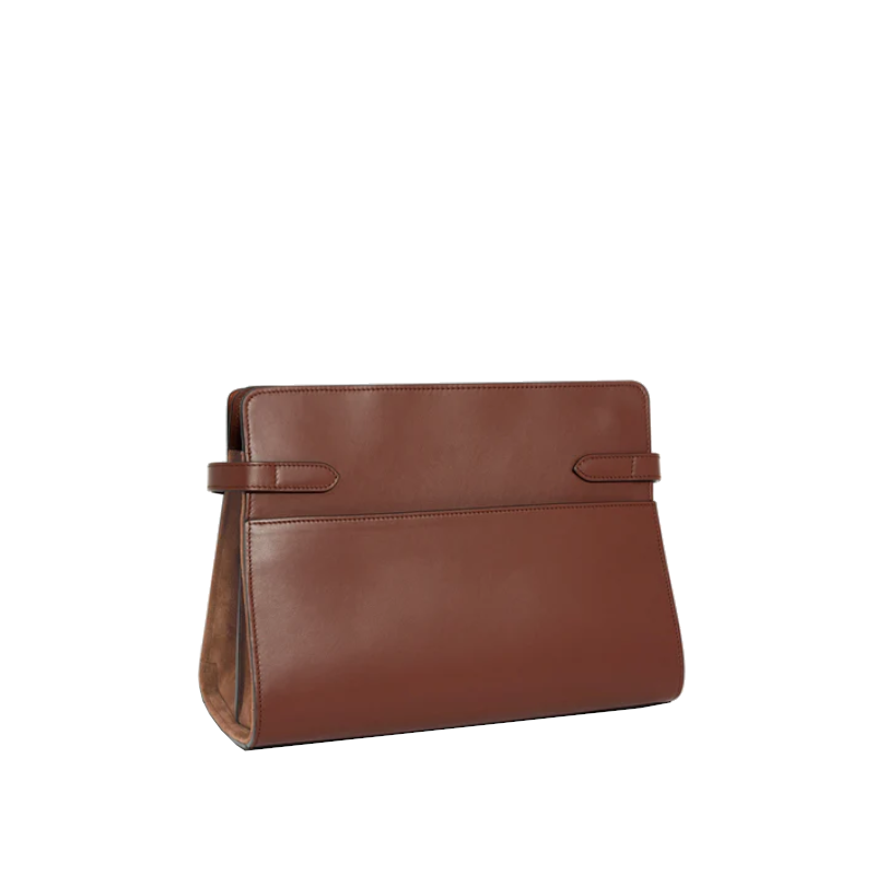 Sac porté épaule grand modèle en cuir lisse et nubuck Le Tanneur
