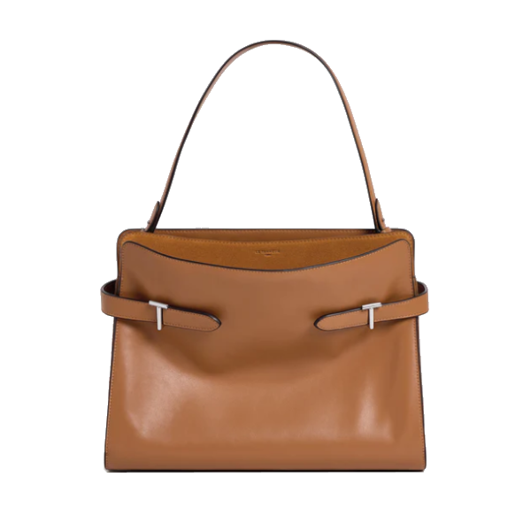 Sac porté épaule grand modèle en cuir lisse et nubuck Le Tanneur