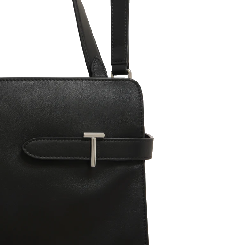 Sac porté épaule grand modèle en cuir lisse et nubuck Le Tanneur