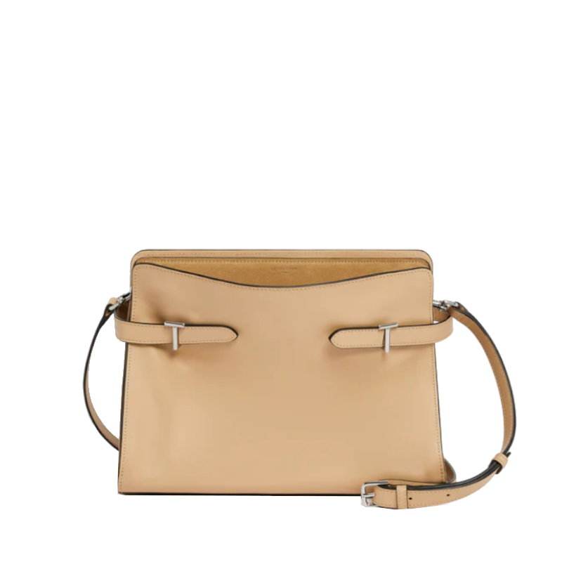 Sac porté épaule grand modèle en cuir lisse et nubuck Le Tanneur