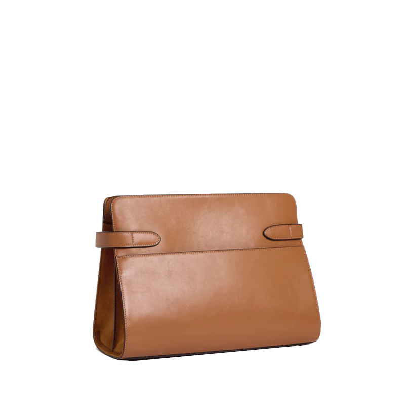 Sac porté épaule grand modèle en cuir lisse et nubuck Le Tanneur