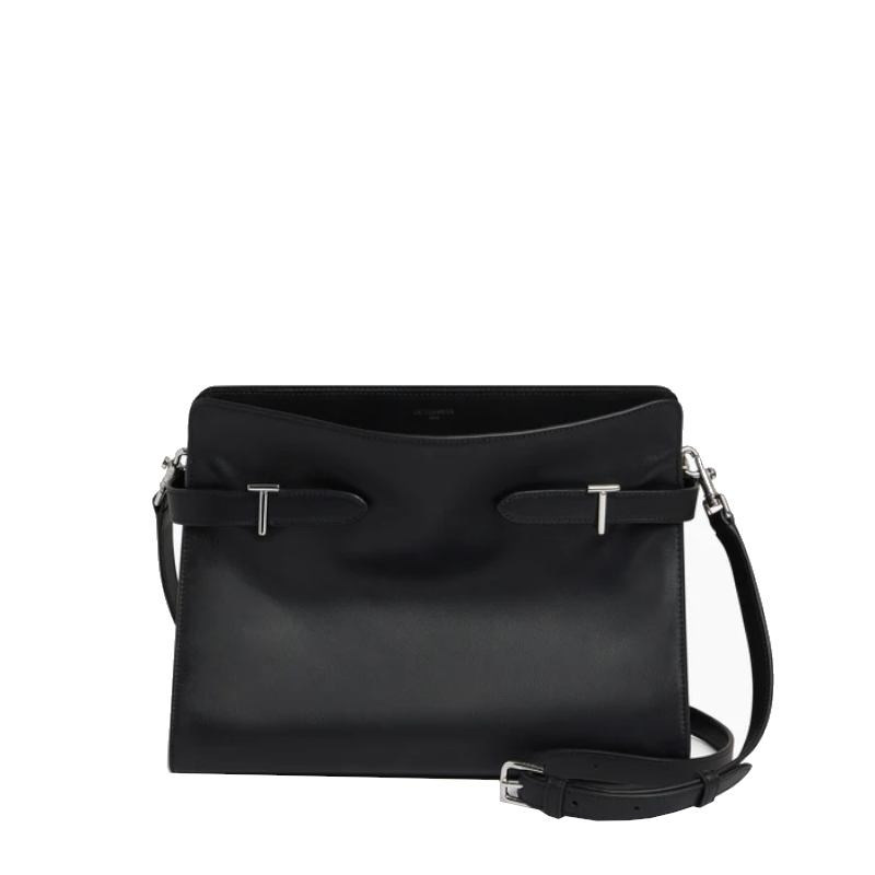 Sac porté épaule grand modèle en cuir lisse et nubuck Le Tanneur