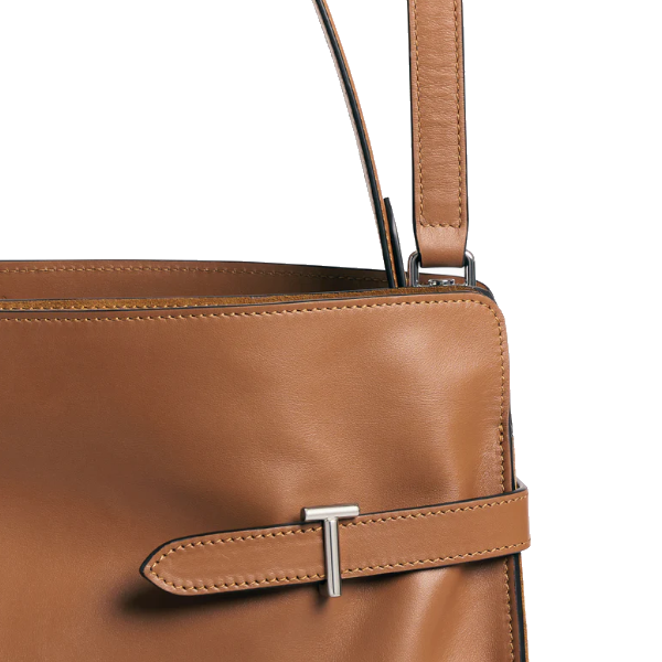 Sac porté épaule modèle maxi en cuir lisse et nubuck Le Tanneur