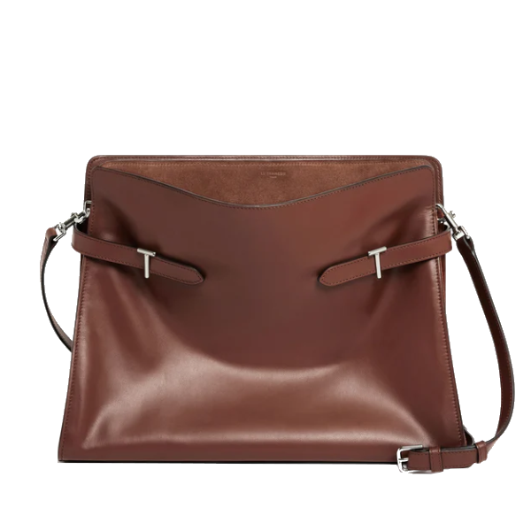 Sac porté épaule modèle maxi en cuir lisse et nubuck Le Tanneur