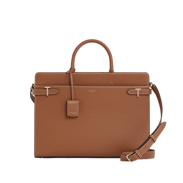 Porte document 15" en cuir signature T Emilie Le Tanneur