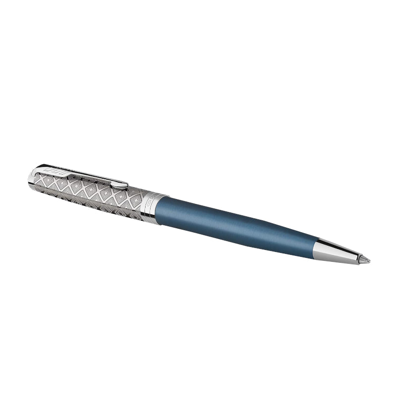 Stylo bille Sonnet Premium Vernis Métal et bleu – Parker