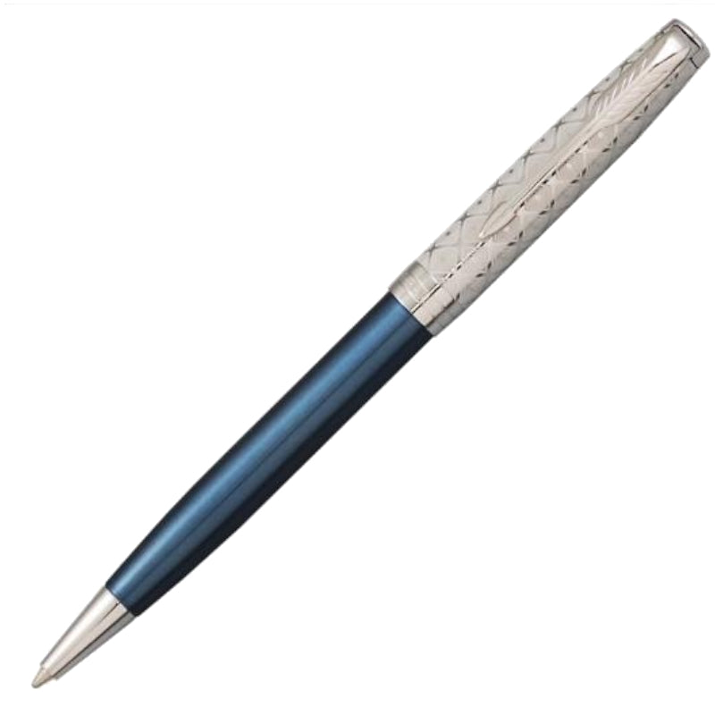 Stylo bille Sonnet Premium Vernis Métal et bleu – Parker