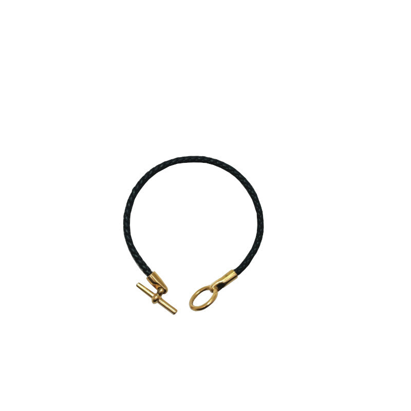 Bracelet Glénan Noir/Doré Hermès