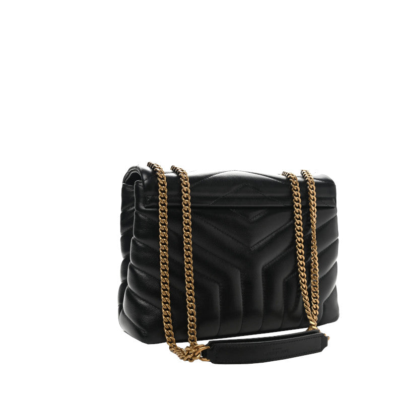 Sac Loulou small Noir/Dorée Saint Laurent
