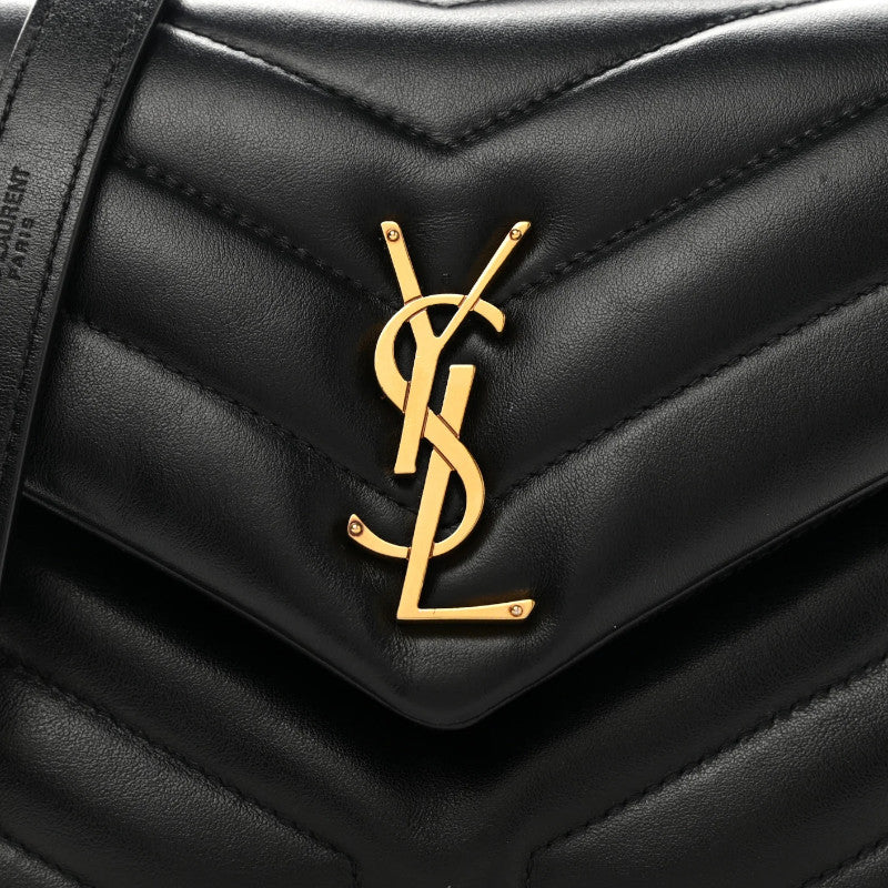 Sac Loulou small Noir/Dorée Saint Laurent