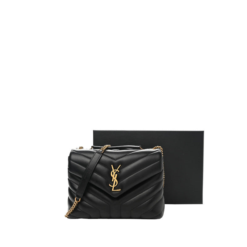 Sac Loulou small Noir/Dorée Saint Laurent