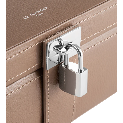 Boîte à bijoux MM en cuir grainé Le Tanneur