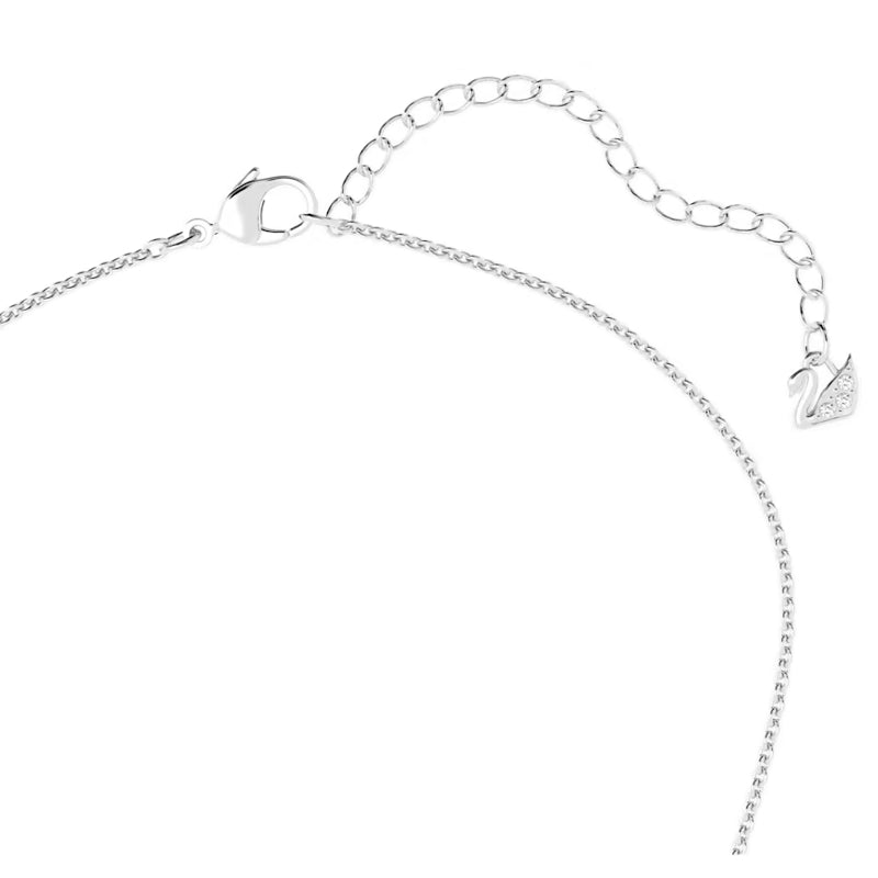 Ensemble Carré Angélique blanc, plaqué rhodium – Swarovski