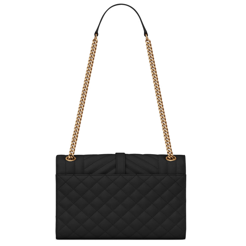 Enveloppe Meduim en Cuir Matelasé Grain de Poudre – Saint Laurent