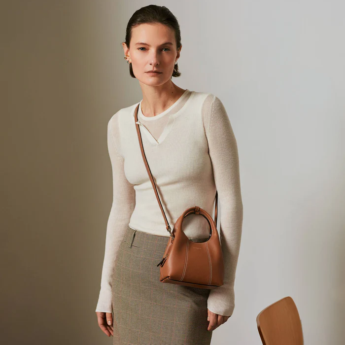 Mini sac à main en cuir grainé Juliette Le Tanneur