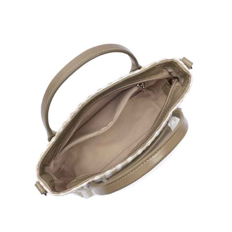 Mini sac cabas main KBA Marinière Osier   – Lancaster