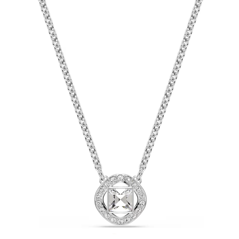 Pendentif Una Angelic Tailles variées, Blanc, Métal rhodié – Swarovski